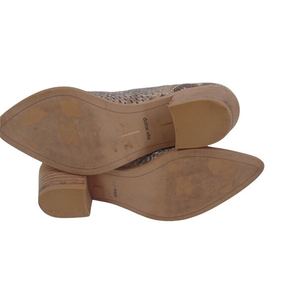 Dolce Vita Sonni Reptile Bootie US 6 Reptile Print Leather Perforated Ankle Boot - Picture 7 of 12